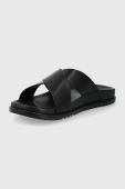 Шкіряні шльопанці UGG Wainscott Slide чоловічі колір чорний