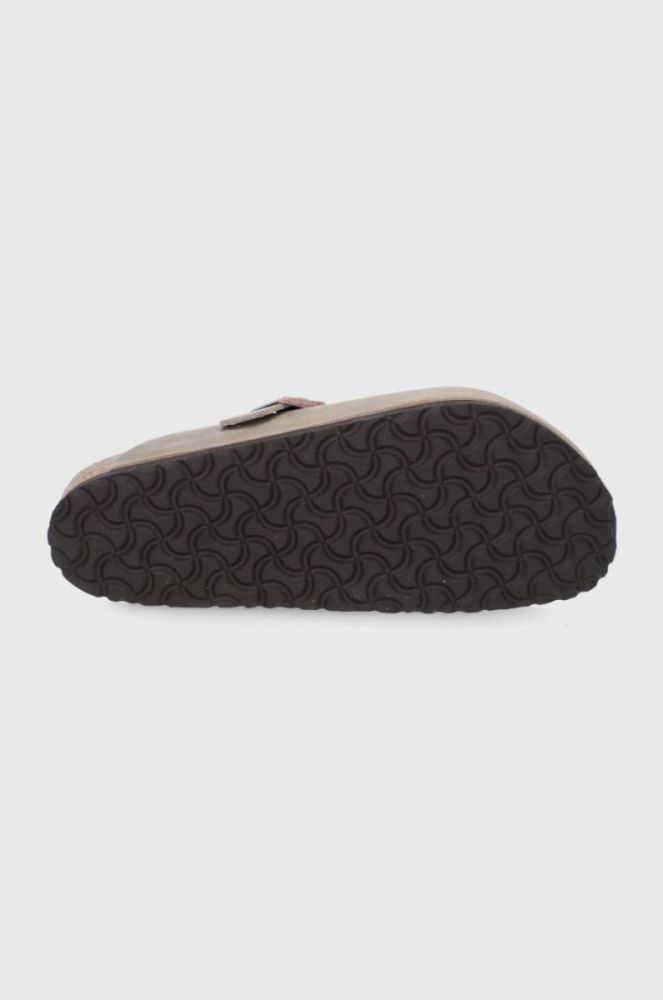 Замшеві шльопанці Birkenstock Boston чоловічі колір коричневий фото 5