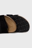 Замшеві шльопанці Birkenstock Kyoto чоловічі колір чорний