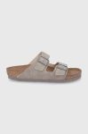 Шльопанці Birkenstock Arizona чоловічі колір сірий Regular Width Шльопанці Birkenstock Arizona чоловічі колір сірий Regular Width