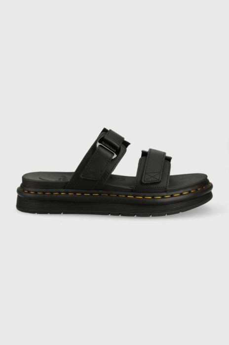 Шкіряні шльопанці Dr. Martens чоловічі колір чорний DM25766001.Chilton-Black.Hydr