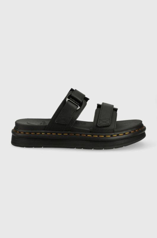 Шкіряні шльопанці Dr. Martens чоловічі колір чорний DM25766001.Chilton-Black.Hydr