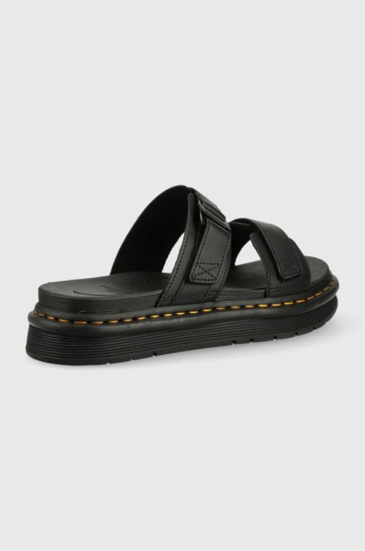 Шкіряні шльопанці Dr. Martens чоловічі колір чорний DM25766001.Chilton-Black.Hydr фото 2