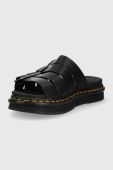 Шкіряні шльопанці Dr. Martens чоловічі колір чорний DM27398001.Tate-Black.Bran