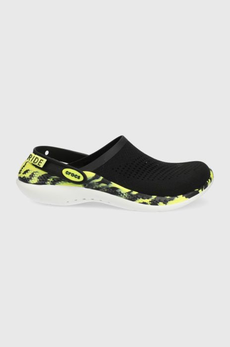 Шльопанці Crocs Literide 360 Marbled Clog колір чорний 207634 207634.02K-BLK.CTR