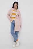 Пальто Only жіночий колір рожевий перехідний