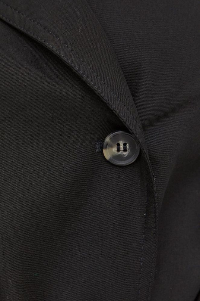 Тренч The Kooples жіночий колір чорний перехідний двобортний фото 6