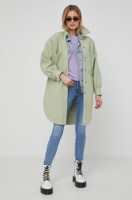 Сорочка Only жіноча колір зелений relaxed (2046772)