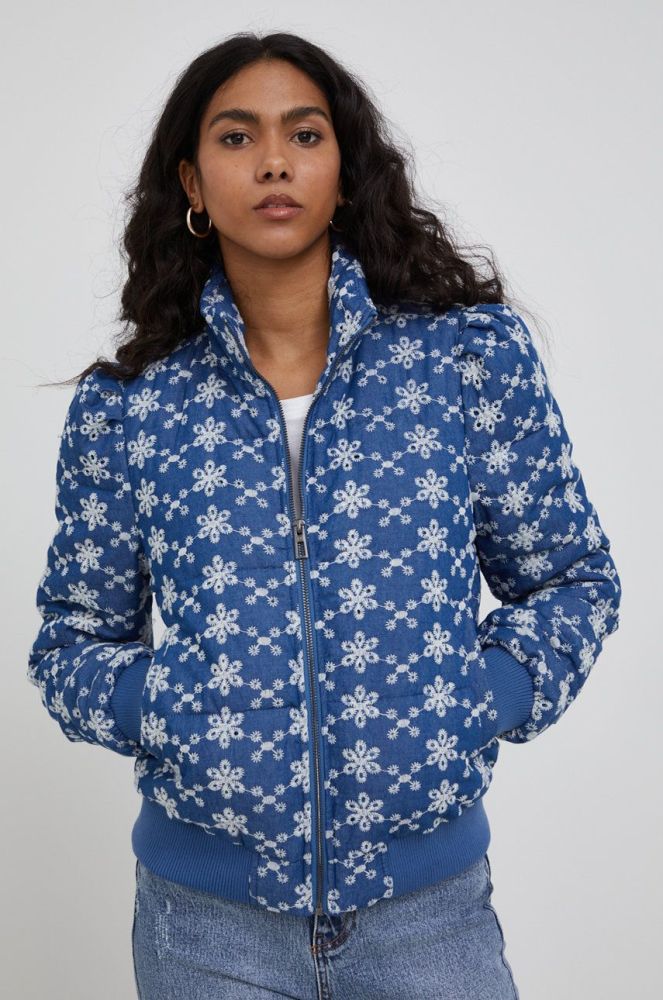 Куртка Desigual жіноча зимова колір блакитний (2035769)