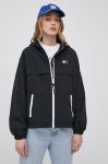 Куртка Tommy Jeans жіноча колір чорний перехідна (2095449)