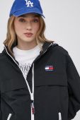 Куртка Tommy Jeans жіноча колір чорний перехідна (2095449)