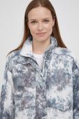 Куртка Woolrich жіноча колір білий перехідна oversize