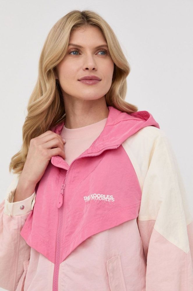 Куртка The Kooples жіноча перехідна oversize колір барвистий фото 4