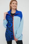 Спортивна куртка adidas by Stella McCartney колір бірюзовий перехідна oversize Спортивна куртка adidas by Stella McCartney колір бірюзовий перехідна oversize