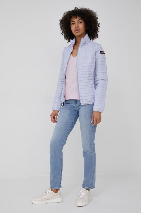 Куртка Napapijri жіноча перехідна колір блакитний