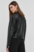 Шкіряна куртка Custommade Yoel жіноча колір чорний перехідна