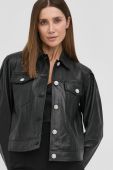 Шкіряна куртка Custommade Yoel жіноча колір чорний перехідна