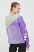 Вітровка adidas Performance Back to Sport колір фіолетовий перехідна oversize