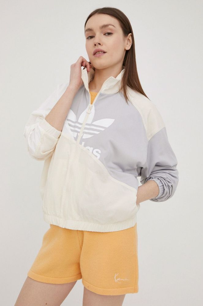 Куртка adidas Originals Adicolor жіноча колір сірий перехідна