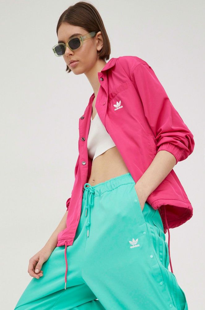 Куртка adidas Originals Always Original жіноча колір рожевий перехідна oversize