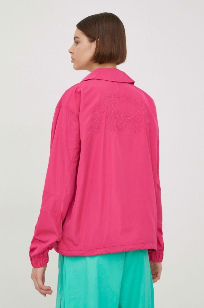 Куртка adidas Originals Always Original жіноча колір рожевий перехідна oversize фото 3