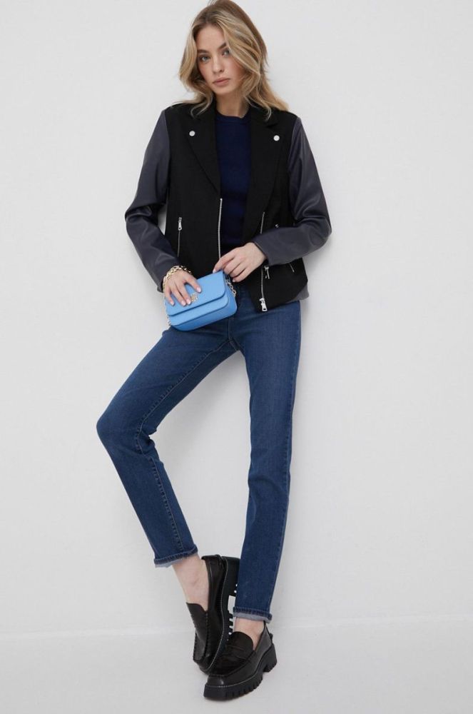 Куртка Dkny жіноча колір чорний перехідна (2242856) фото 2