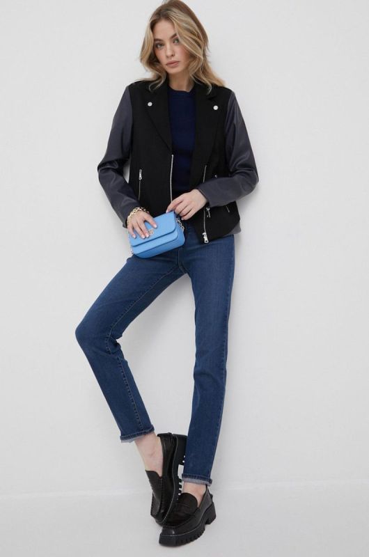 Куртка Dkny жіноча колір чорний перехідна (2242856) фото 2