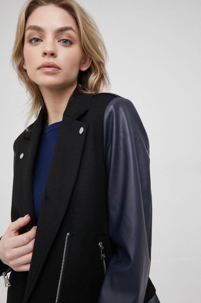 Куртка Dkny жіноча колір чорний перехідна (2242856) фото 4