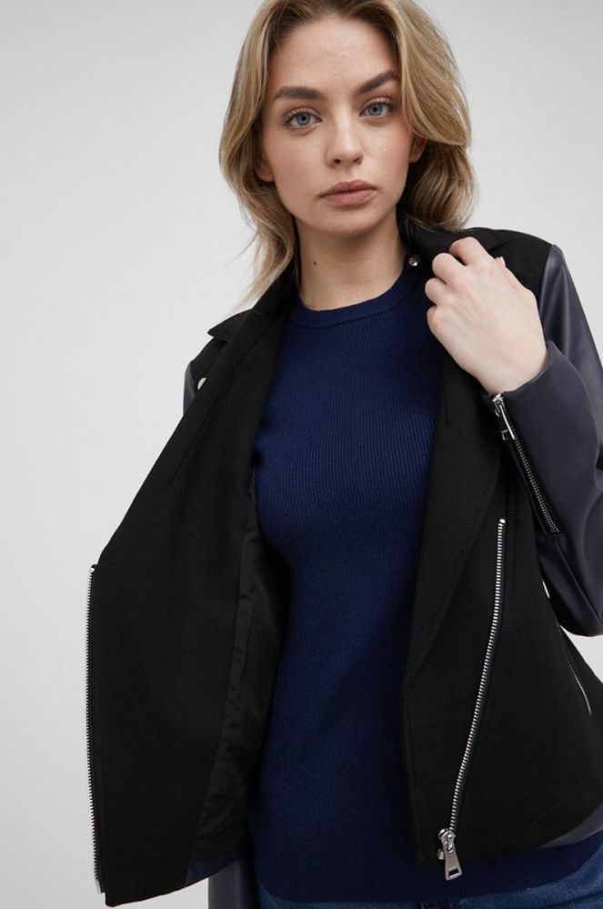 Куртка Dkny жіноча колір чорний перехідна (2242856) фото 6