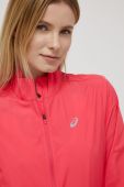 Спортивна куртка Asics колір рожевий перехідна