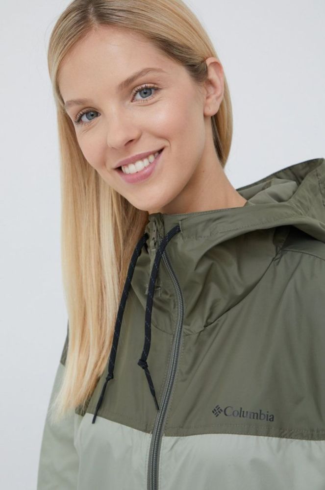 Куртка outdoor Columbia Flash Challenger колір зелений фото 4