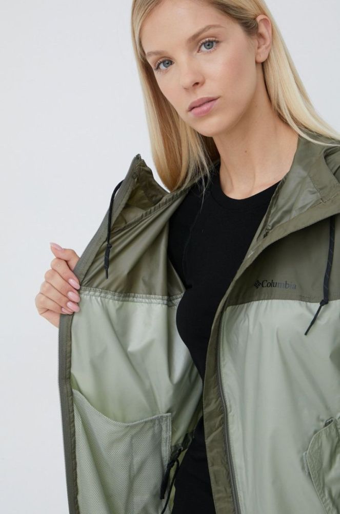 Куртка outdoor Columbia Flash Challenger колір зелений фото 6