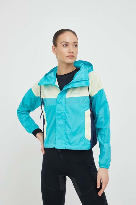 Куртка outdoor Columbia Flash Challenger колір бірюзовий 1989511-010
