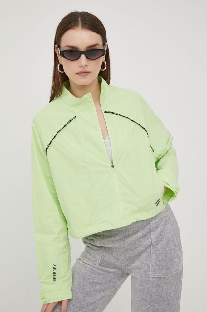 Куртка Superdry жіноча колір зелений перехідна (2242873)