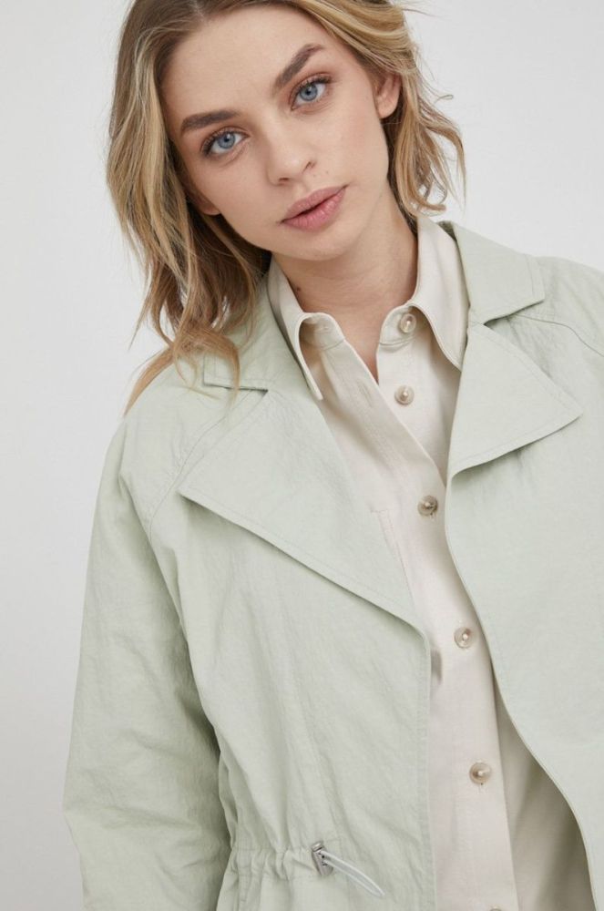 Куртка Dkny жіноча колір зелений перехідна (2264780) фото 4