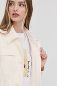 Куртка Boss жіноча колір бежевий перехідна