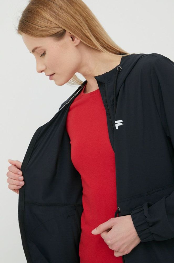 Куртка Fila жіноча колір чорний перехідна (2295277) фото 6