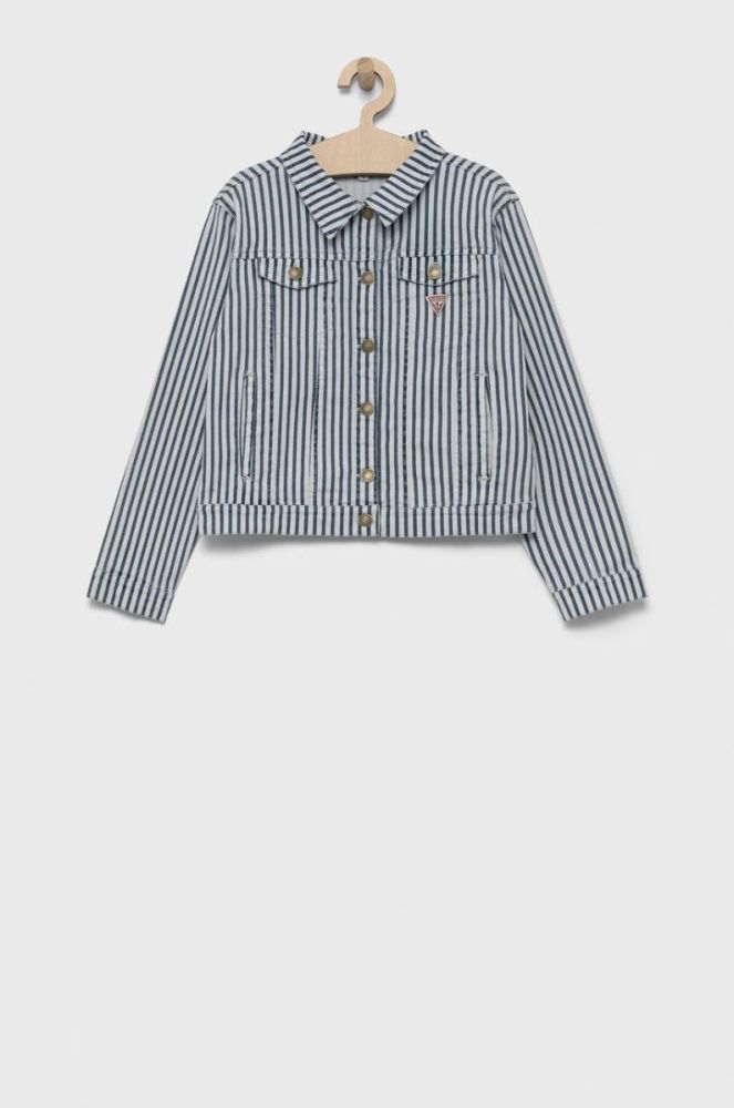 Guess - Дитяча джинсова куртка колір блакитний фото 2