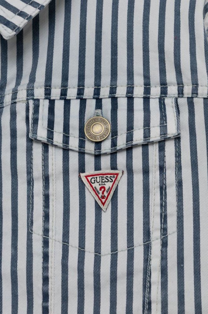 Guess - Дитяча джинсова куртка колір блакитний фото 4