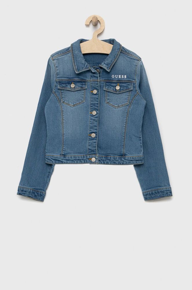 Дитяча джинсова куртка Guess колір блакитний (2055759)