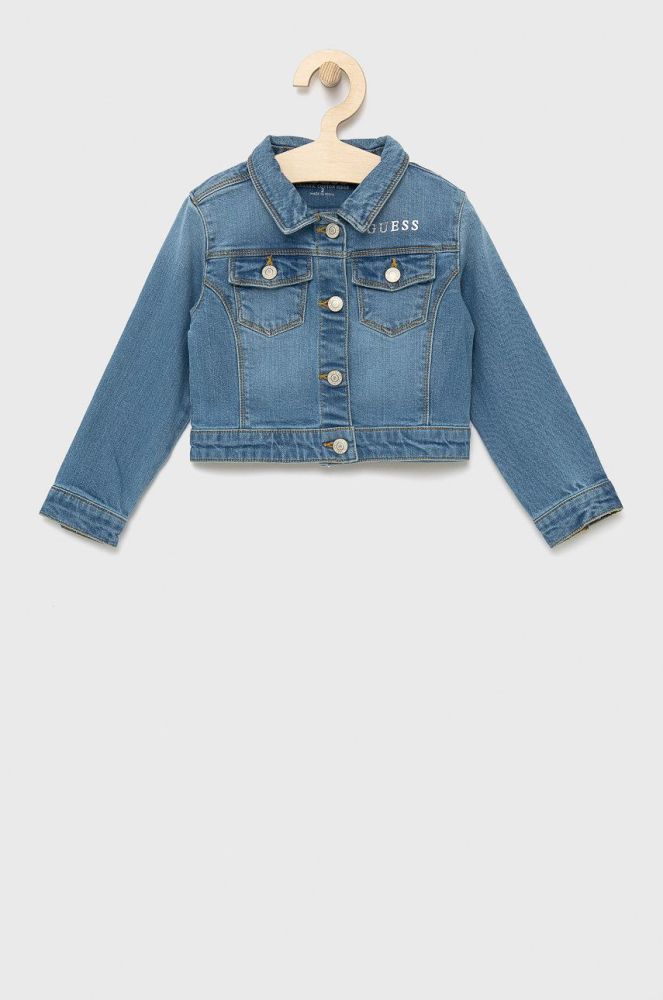Дитяча джинсова куртка Guess колір блакитний (2058844)