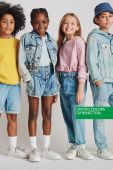 Дитяча джинсова куртка United Colors of Benetton колір блакитний (2333233)