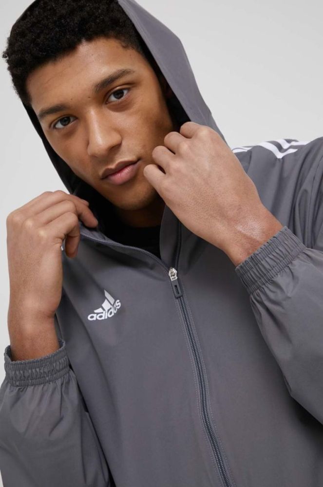 Спортивна куртка adidas Performance колір сірий перехідна фото 4