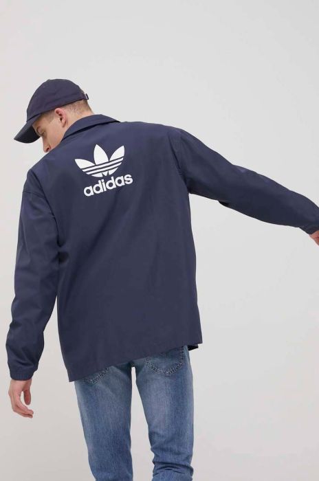 Куртка adidas Originals HD9770 чоловіча колір синій перехідна oversize