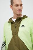 Куртка adidas Performance Back To Sport чоловіча колір зелений перехідна