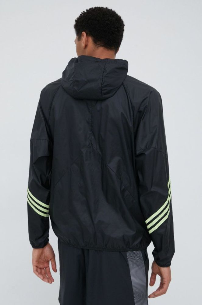 Вітровка adidas Performance колір чорний перехідна oversize фото 3