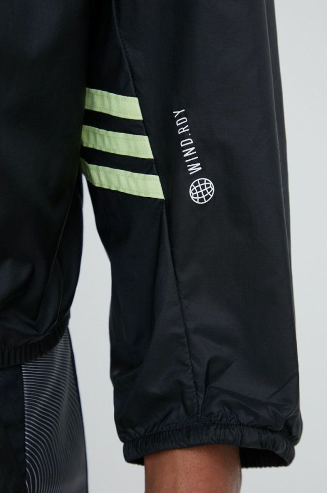 Вітровка adidas Performance колір чорний перехідна oversize фото 6