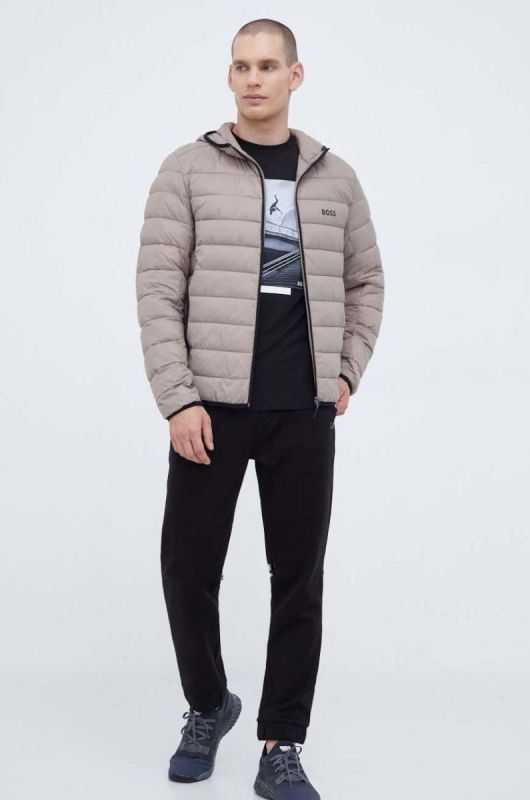 Куртка BOSS BOSS ATHLEISURE чоловіча колір бежевий перехідна фото 2
