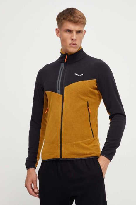 Спортивна кофта Salewa Paganella колір коричневий візерунок