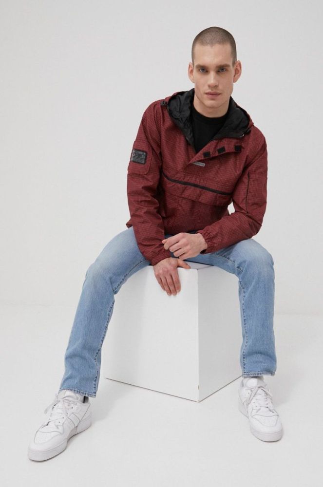 Куртка Primitive чоловіча колір бордовий перехідна фото 2